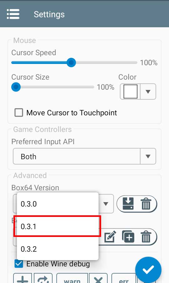 Winlator Box64 version 0.3.1 Winlator Box64 version 0.3.1